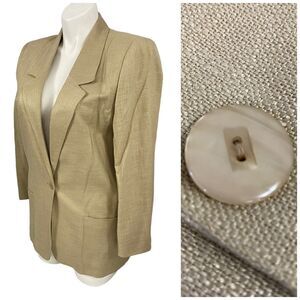 Nordstrom Blazer Womens Medium Tan Oversized Boxy Work Office Casual Jacket